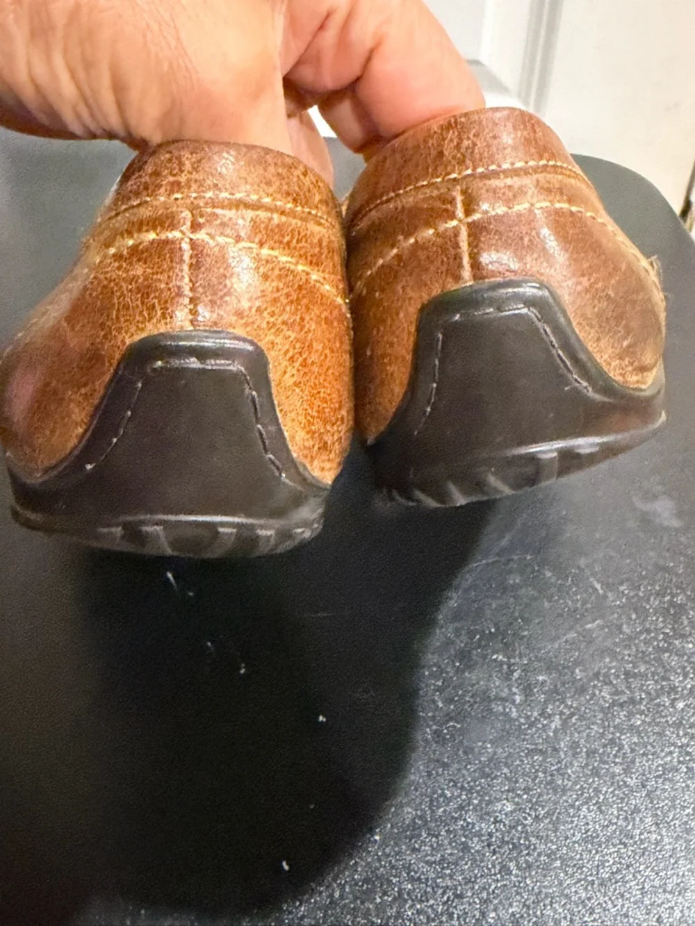 Martin Dingman Cognac Brown Leather Horsebit Loafers size 10 M
